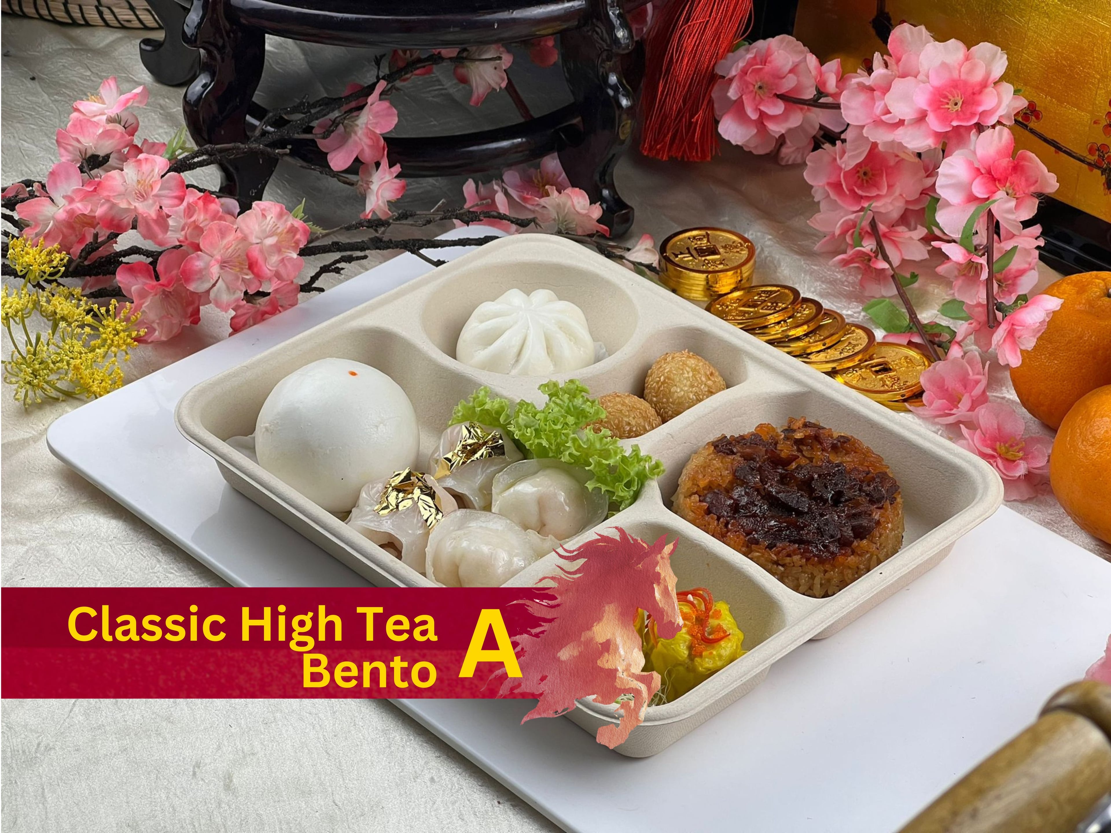 CNY 2026 - Classic High Tea Bento A $13.80 ($15.04 w/ GST) Min 25 pax