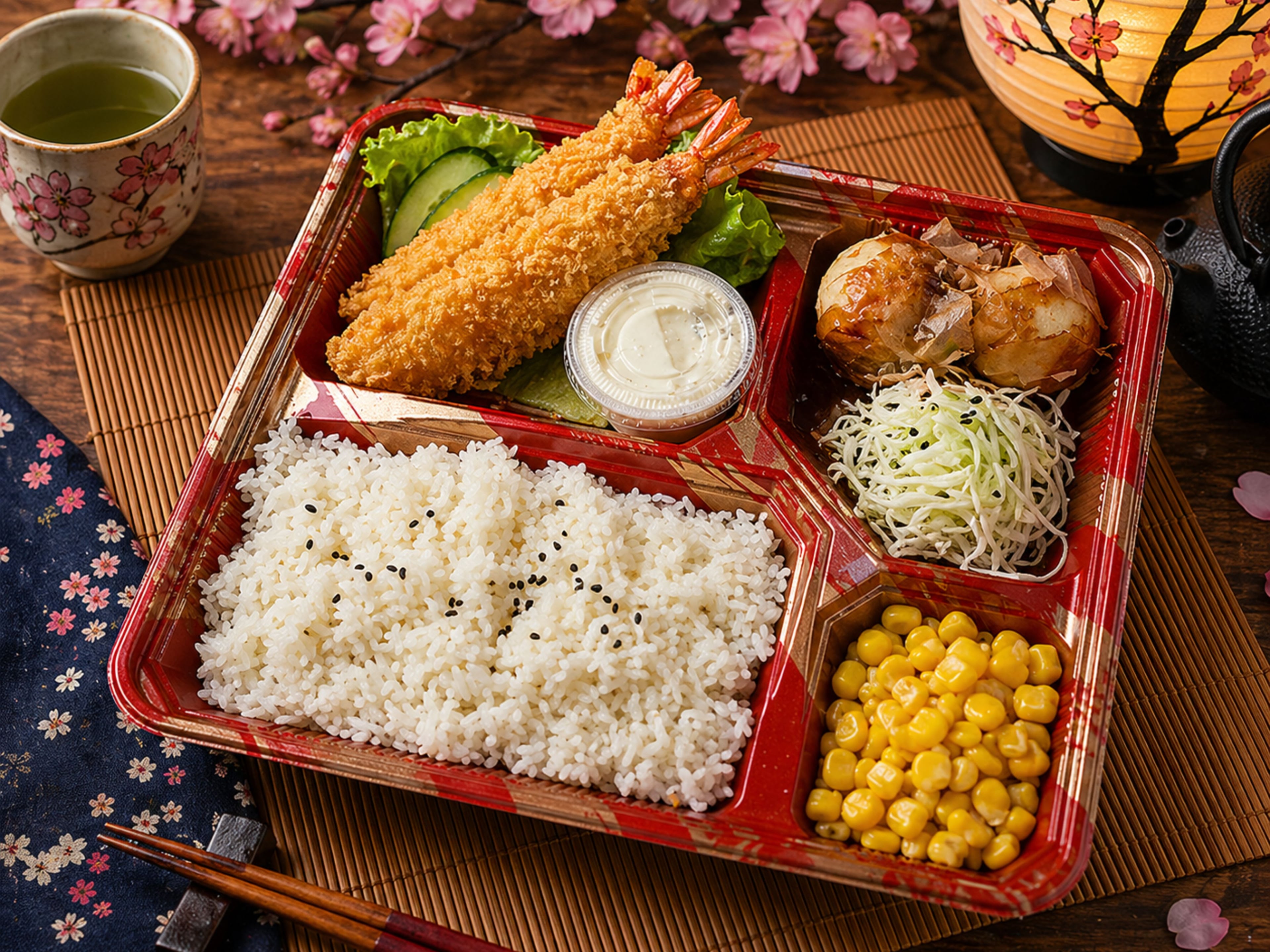 Japanese Bento Ebi Katsu Set $8.80 ($9.59 w/ GST) Min 30pax