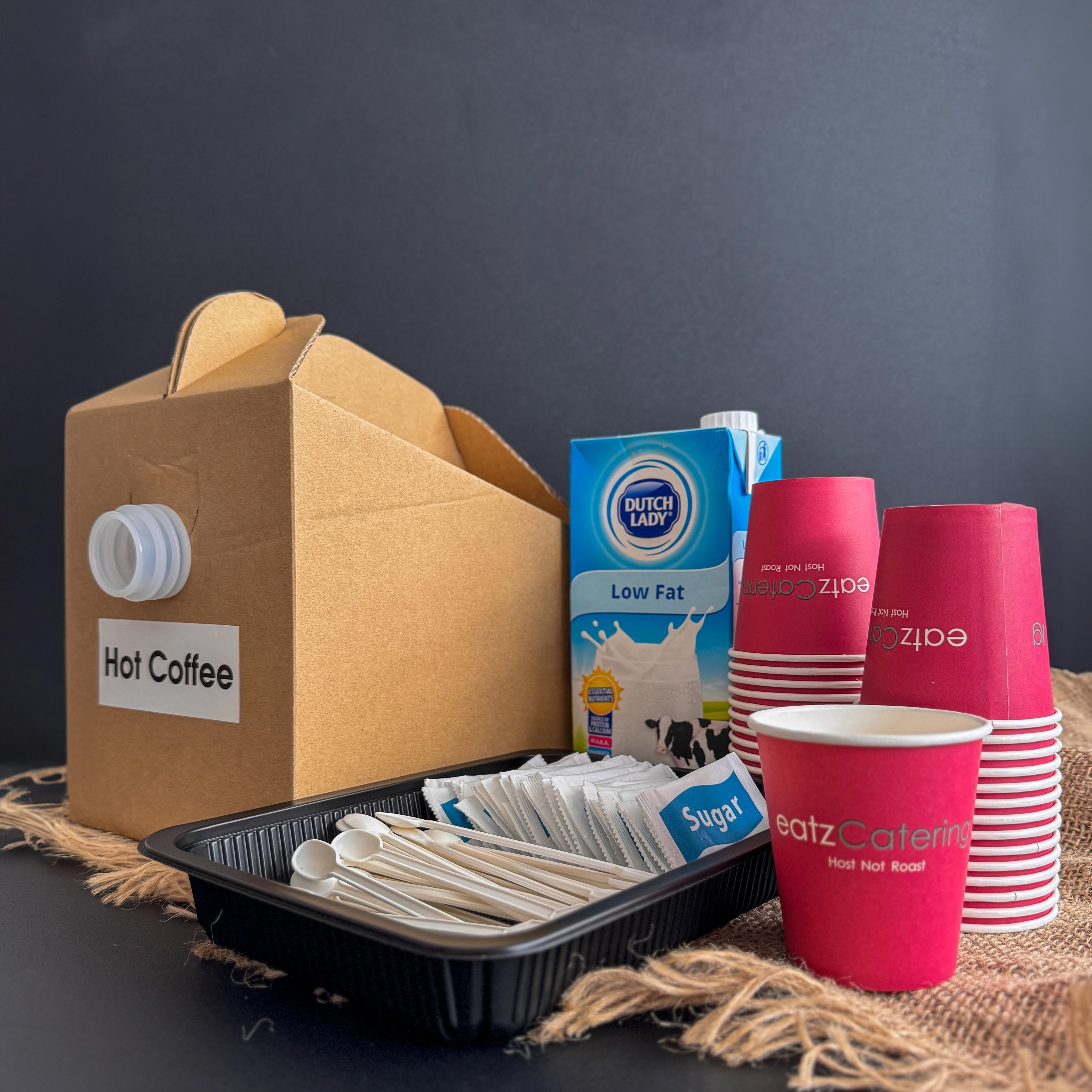 SD Kraft Box Hot Coffee – Sugar & Creamer Separate (15 cups/box)