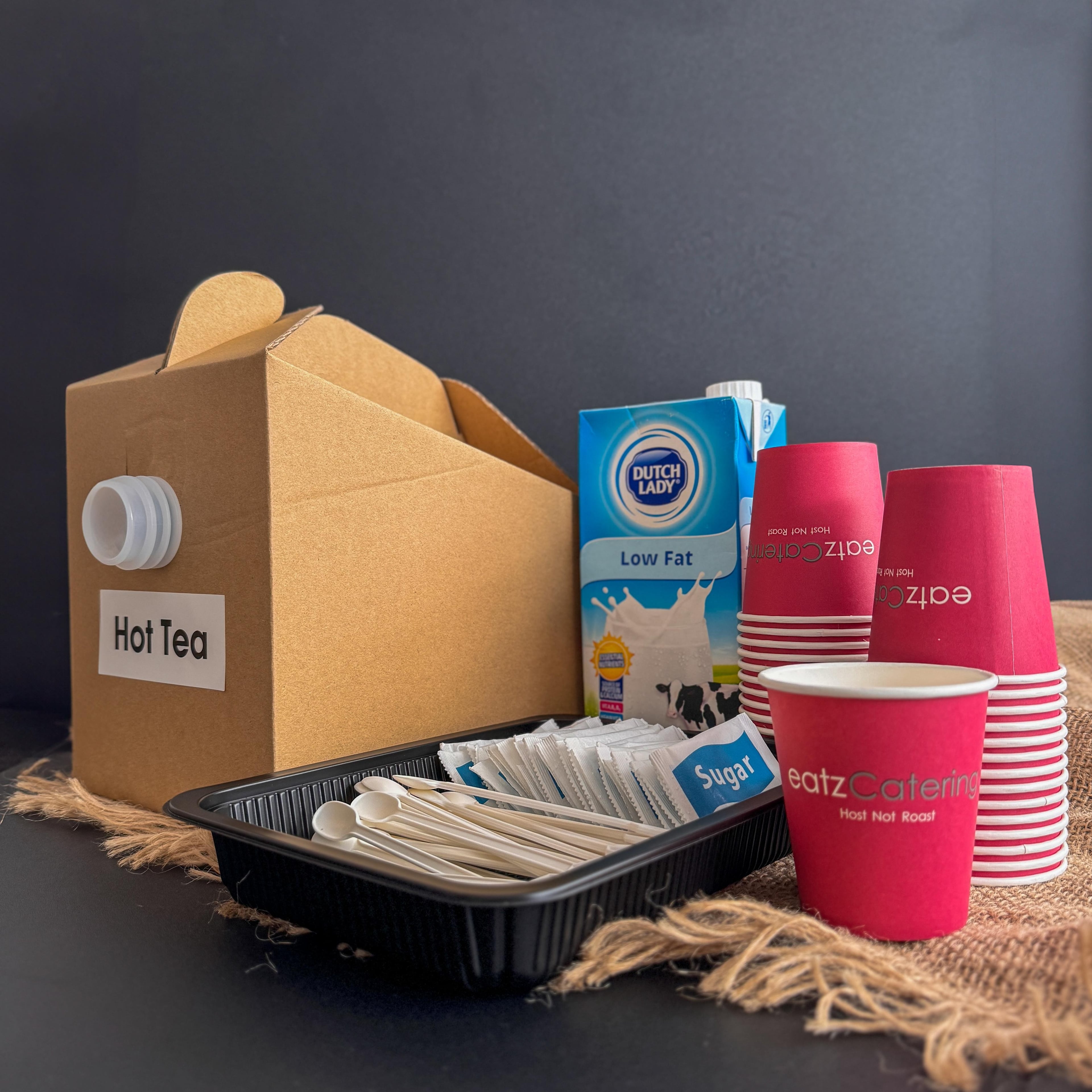 SD Kraft Box Hot Tea – Sugar & Creamer Separate (15 cups/box)