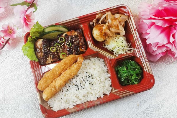 Japanese Bento Tori & Ebi Katsu Set $13.80 ($15.04 w/ GST) Min 30pax