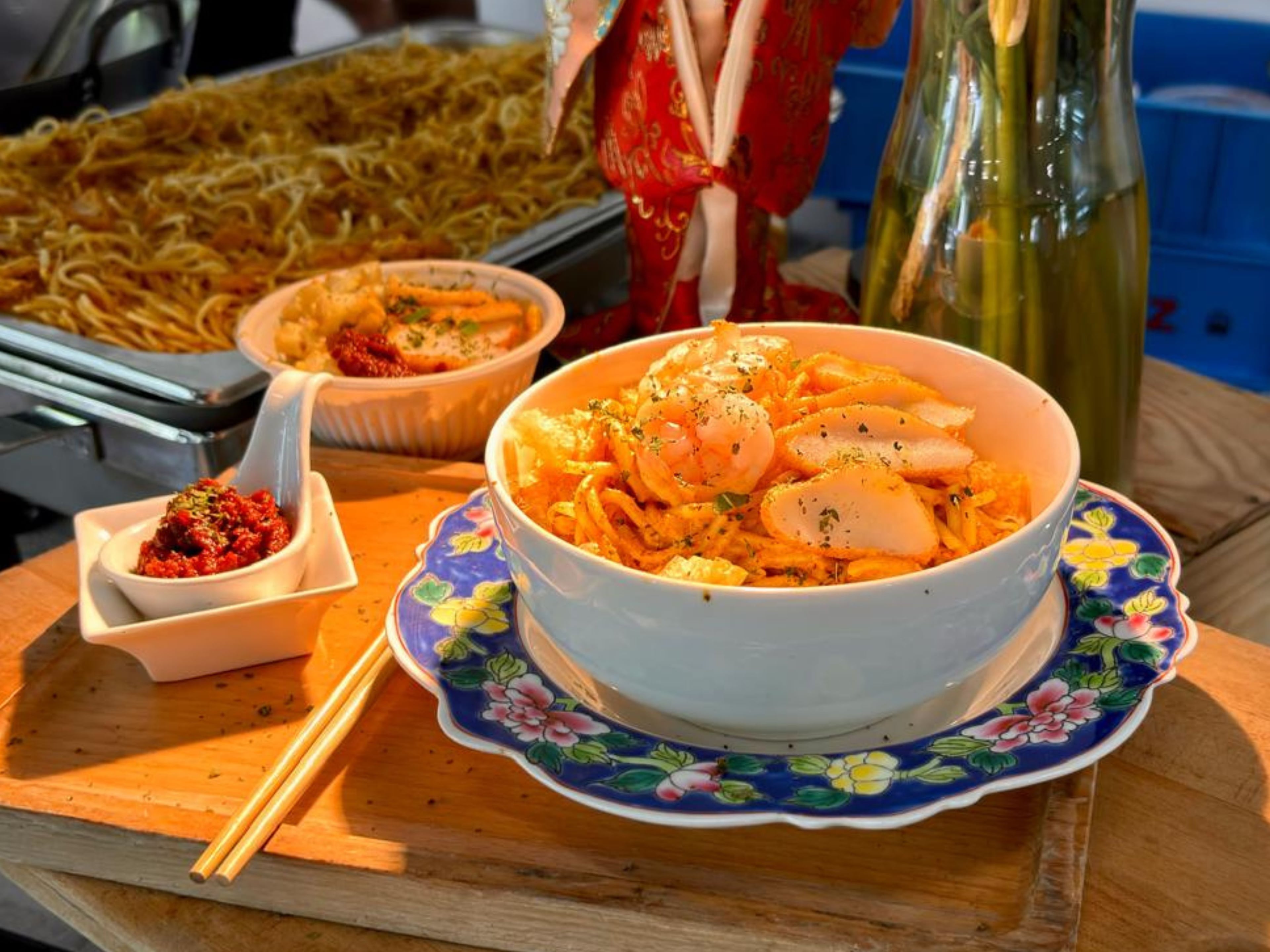Live Station Prawn Dry Laksa Wok Bar $5.50/pax for min 100pax