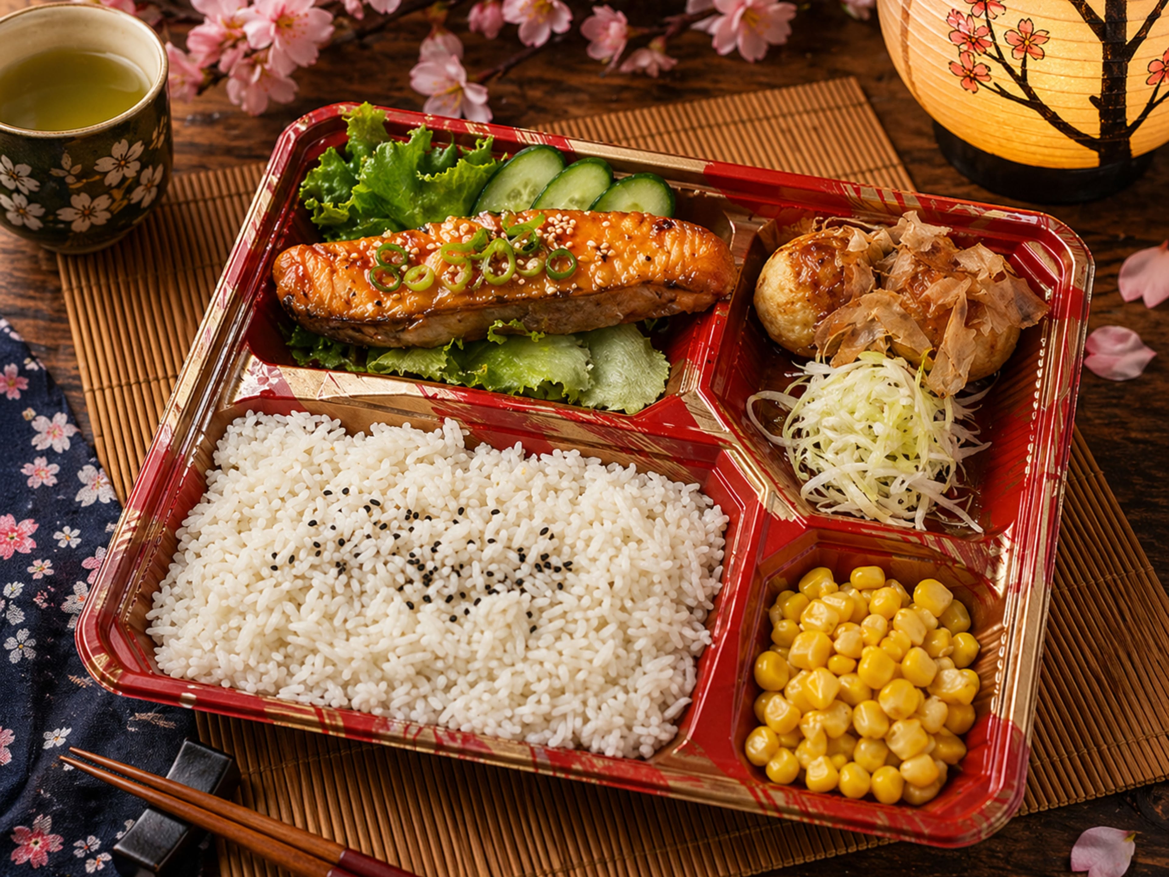 Japanese Bento Sake Teriyaki Set $12.80 ($13.95 w/ GST) Min 30pax