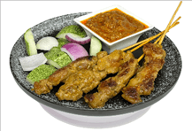 SD Charred-Grilled Chicken Satay with Onion, Cucumber & Peanut Sauce - 50sticks