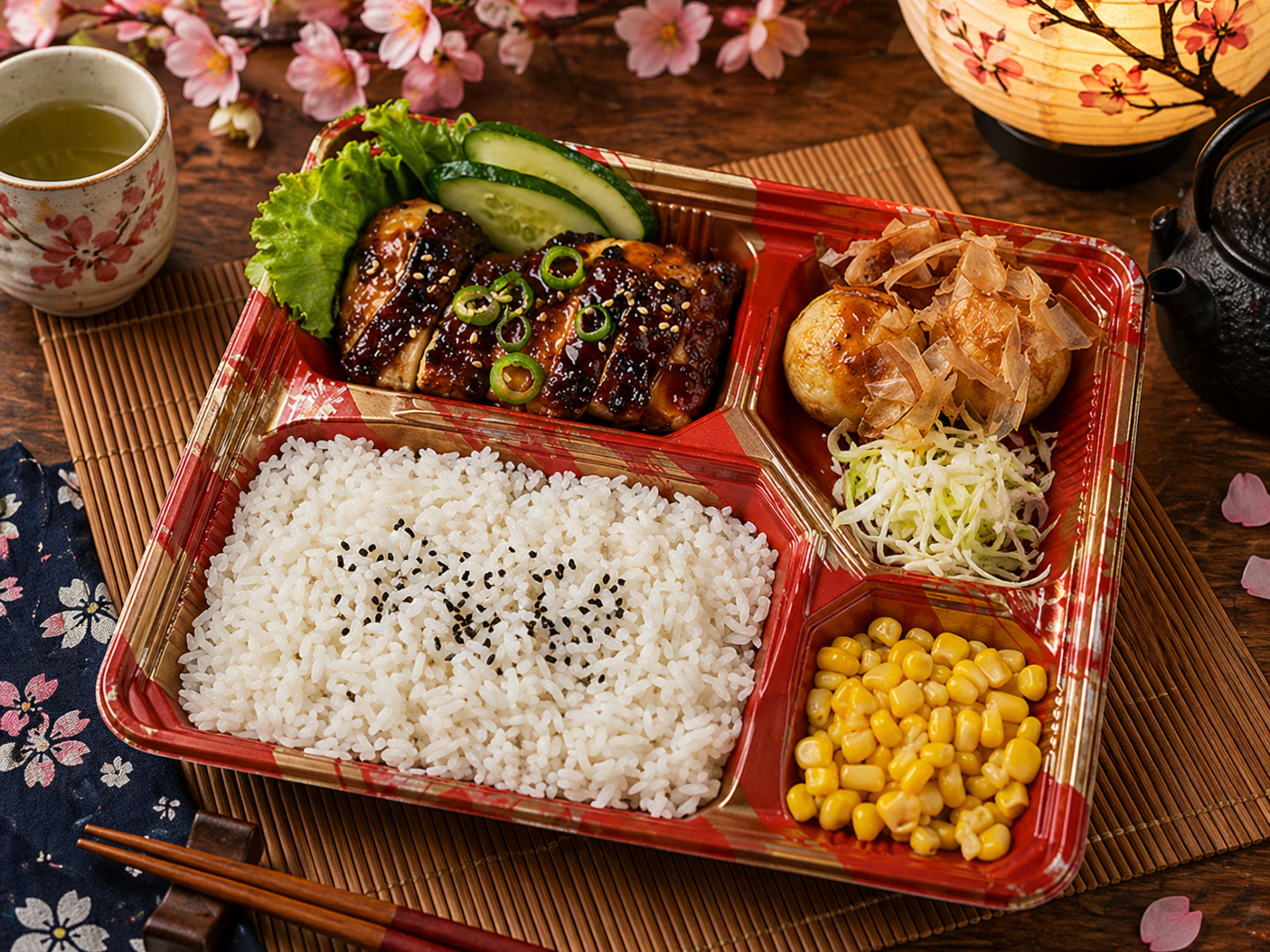 Japanese Bento Tori Teriyaki Set $8.80 ($9.59 w/ GST) Min 30pax